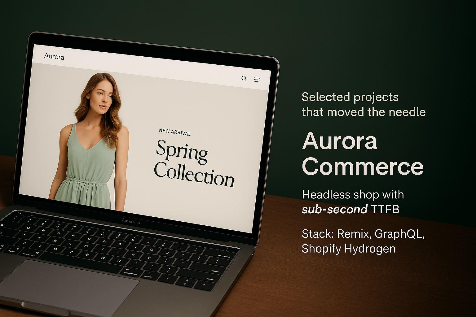 E-commerce website mockup